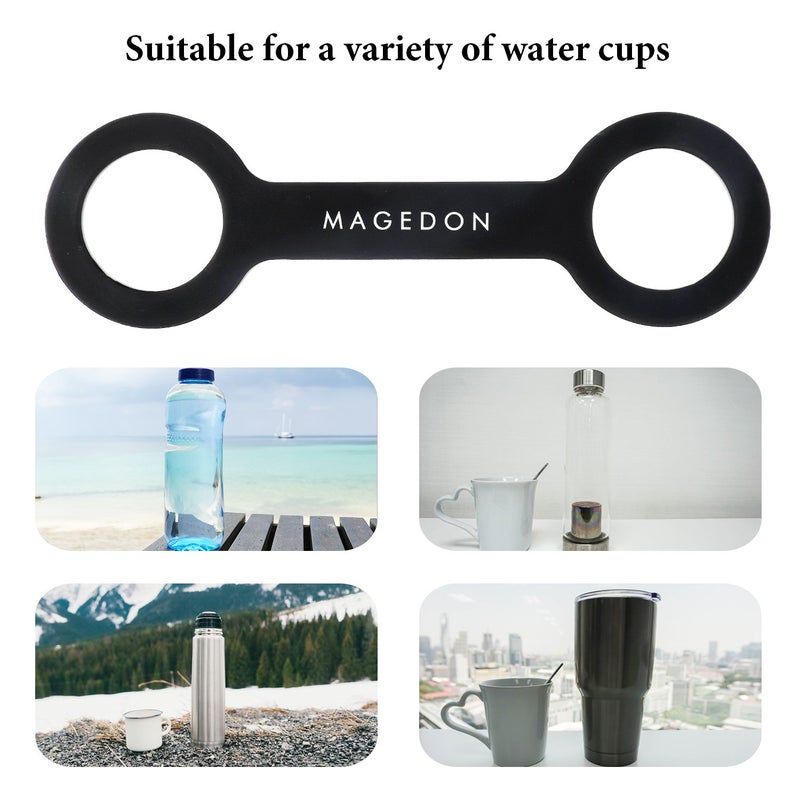 MAGEDON (2 pack) Water Bottle Carrier Grip Water Handle Grip Cup Strap  soft band holder strap makes any bottle handheld. For Running Bike  gym or jogging - Image 5